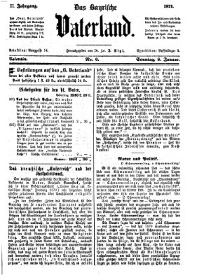 Das bayerische Vaterland Sonntag 8. Januar 1871