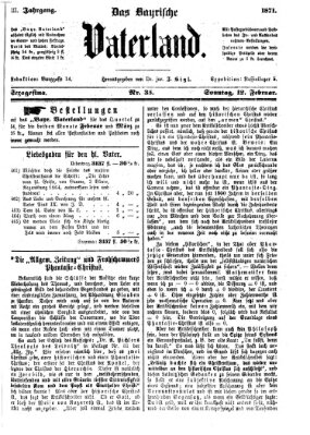 Das bayerische Vaterland Sonntag 12. Februar 1871