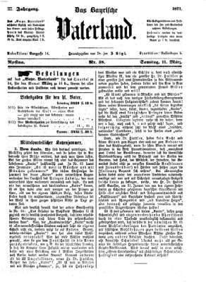 Das bayerische Vaterland Samstag 11. März 1871