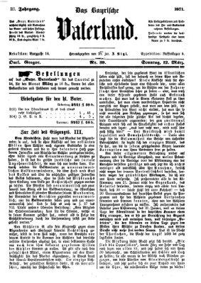 Das bayerische Vaterland Sonntag 12. März 1871