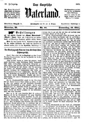 Das bayerische Vaterland Donnerstag 23. März 1871