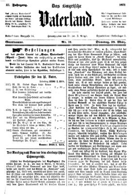 Das bayerische Vaterland Dienstag 28. März 1871