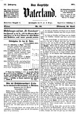 Das bayerische Vaterland Mittwoch 26. April 1871