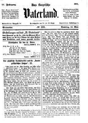 Das bayerische Vaterland Samstag 13. Mai 1871