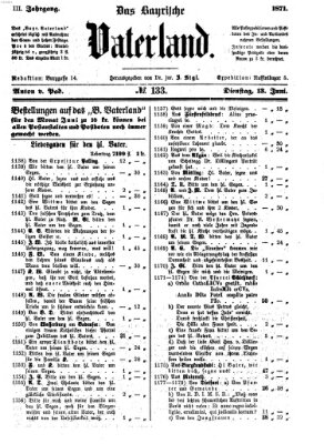 Das bayerische Vaterland Dienstag 13. Juni 1871