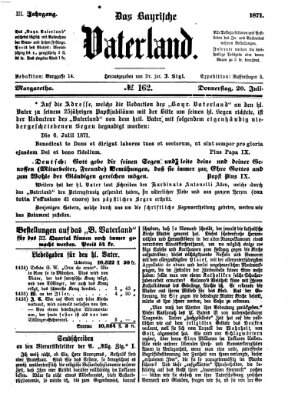 Das bayerische Vaterland Donnerstag 20. Juli 1871