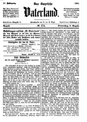 Das bayerische Vaterland Donnerstag 3. August 1871