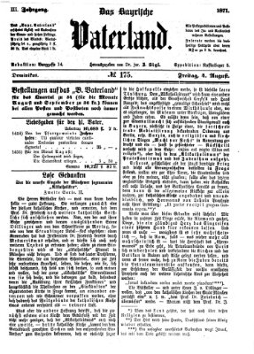 Das bayerische Vaterland Freitag 4. August 1871