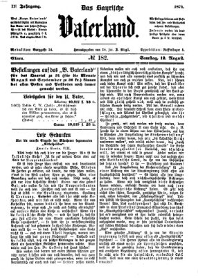 Das bayerische Vaterland Samstag 12. August 1871