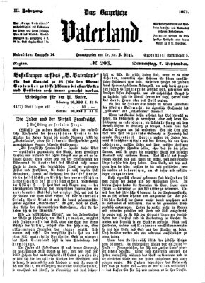 Das bayerische Vaterland Donnerstag 7. September 1871