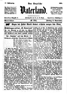 Das bayerische Vaterland Freitag 8. September 1871