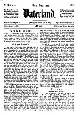 Das bayerische Vaterland Mittwoch 4. Oktober 1871