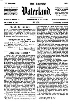 Das bayerische Vaterland Donnerstag 5. Oktober 1871