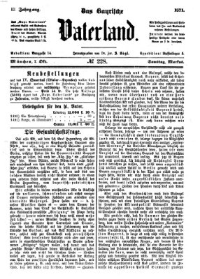 Das bayerische Vaterland Samstag 7. Oktober 1871