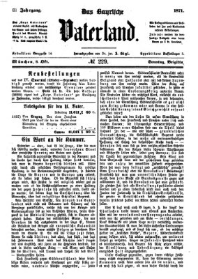 Das bayerische Vaterland Sonntag 8. Oktober 1871