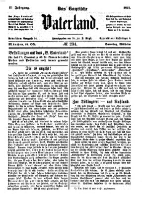 Das bayerische Vaterland Samstag 14. Oktober 1871