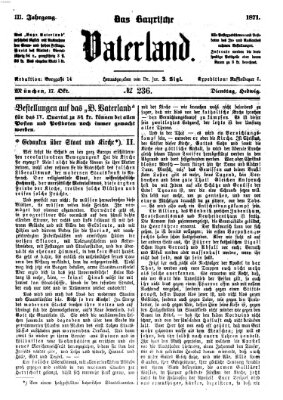 Das bayerische Vaterland Dienstag 17. Oktober 1871