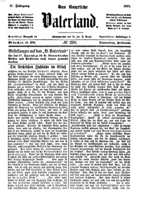 Das bayerische Vaterland Donnerstag 19. Oktober 1871