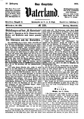 Das bayerische Vaterland Freitag 20. Oktober 1871