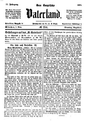 Das bayerische Vaterland Dienstag 7. November 1871