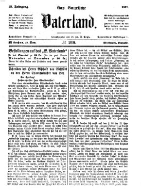 Das bayerische Vaterland Mittwoch 15. November 1871