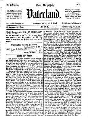 Das bayerische Vaterland Dienstag 28. November 1871