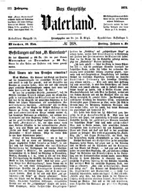 Das bayerische Vaterland Freitag 24. November 1871