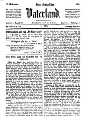 Das bayerische Vaterland Samstag 2. Dezember 1871