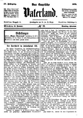 Das bayerische Vaterland Samstag 13. Januar 1872