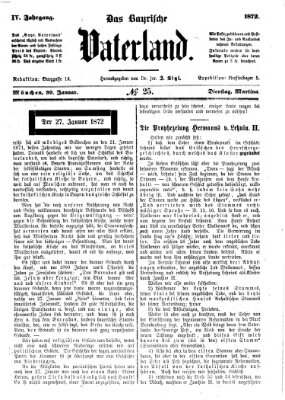 Das bayerische Vaterland Dienstag 30. Januar 1872