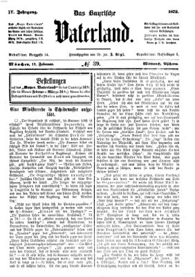 Das bayerische Vaterland Mittwoch 14. Februar 1872