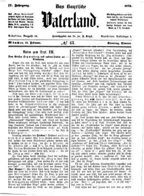 Das bayerische Vaterland Sonntag 18. Februar 1872