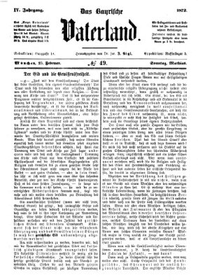 Das bayerische Vaterland Sonntag 25. Februar 1872