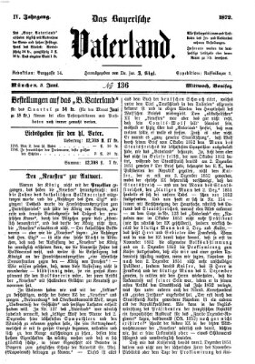 Das bayerische Vaterland Mittwoch 5. Juni 1872