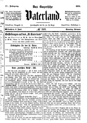 Das bayerische Vaterland Sonntag 9. Juni 1872