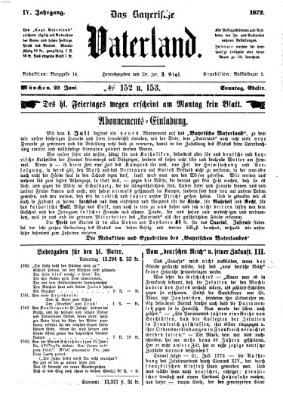 Das bayerische Vaterland Sonntag 23. Juni 1872