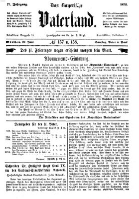 Das bayerische Vaterland Samstag 29. Juni 1872