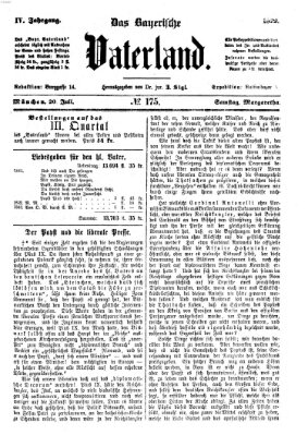 Das bayerische Vaterland Samstag 20. Juli 1872