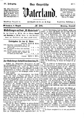 Das bayerische Vaterland Sonntag 4. August 1872