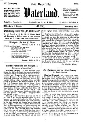 Das bayerische Vaterland Mittwoch 7. August 1872