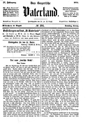 Das bayerische Vaterland Samstag 10. August 1872