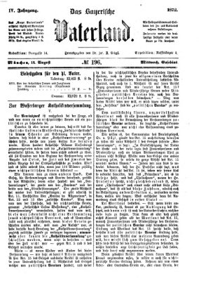 Das bayerische Vaterland Mittwoch 14. August 1872
