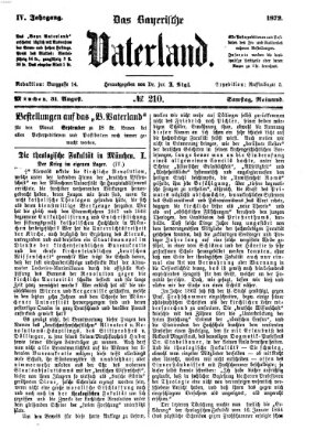 Das bayerische Vaterland Samstag 31. August 1872