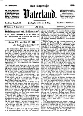 Das bayerische Vaterland Donnerstag 5. September 1872