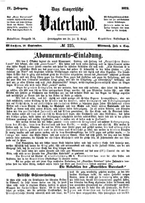 Das bayerische Vaterland Mittwoch 18. September 1872