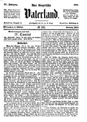 Das bayerische Vaterland Sonntag 6. Oktober 1872