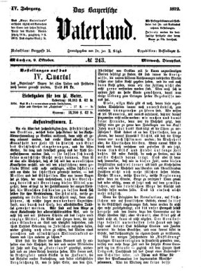 Das bayerische Vaterland Mittwoch 9. Oktober 1872