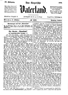 Das bayerische Vaterland Sonntag 27. Oktober 1872