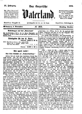 Das bayerische Vaterland Samstag 9. November 1872