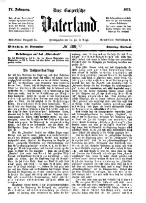 Das bayerische Vaterland Sonntag 10. November 1872